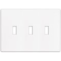 Eaton Wiring Devices Wallplate, 478 in L, 634 in W, 3 Gang, Polycarbonate, White, HighGloss PJS3W